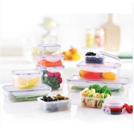 Lock & Lock Lock & Lock HPL805S11 Easy Essentials Food Storage Container Set; Clear - 22 Piece HPL805S11